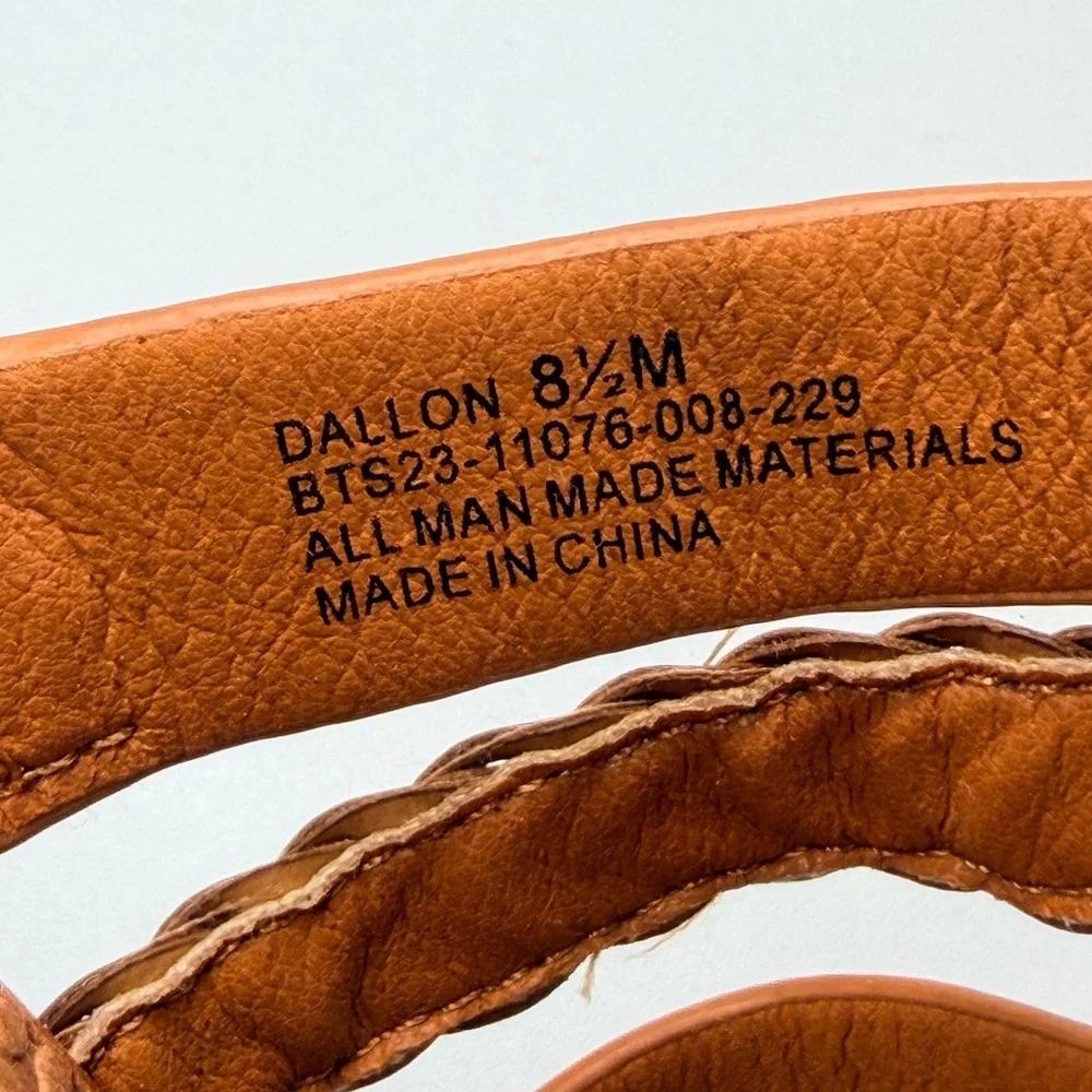 Baretraps Dallon Sandals Womens 8.5 Brown Wedge Slide Strappy Braided Posture - Picture 7 of 7